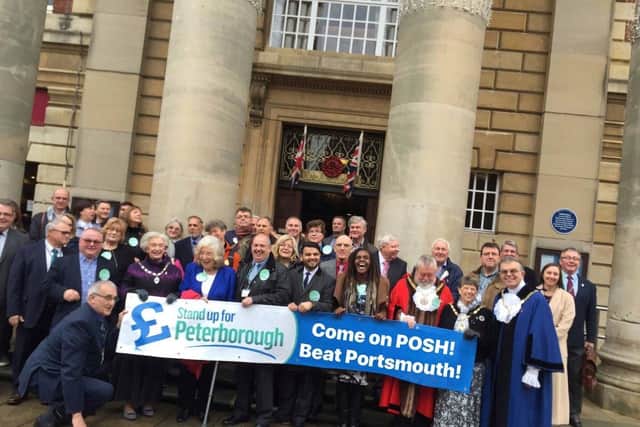 The campaign launch of the Stand Up for Peterborough campaign